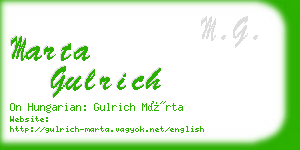 marta gulrich business card